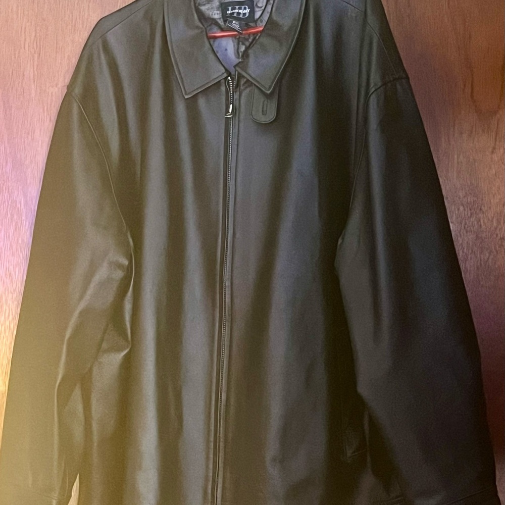 Harbour Bay 2XL Mens Black Leather Jacket